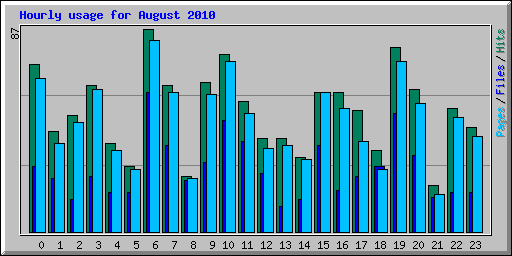 Hourly usage for August 2010